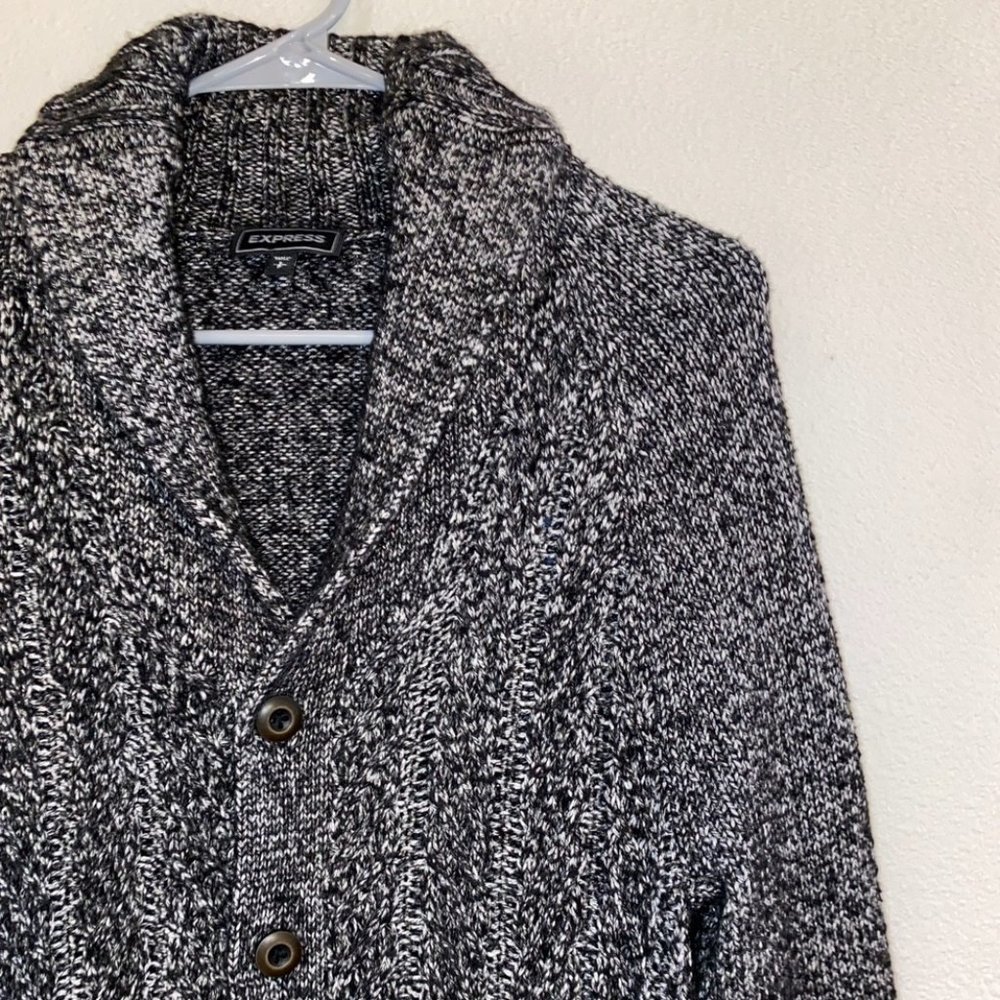 Express Cardigan - Grey/Black - Size Small